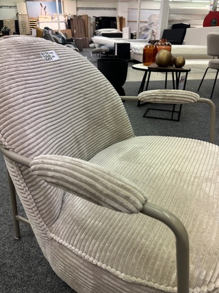 Fauteuil Tina, geweven, taupe